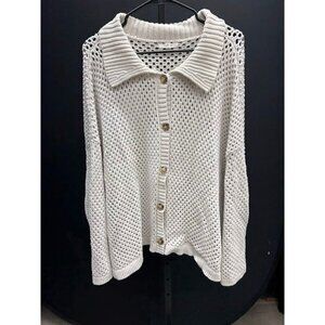 Maurices Crochet Knit Button Down Sweater